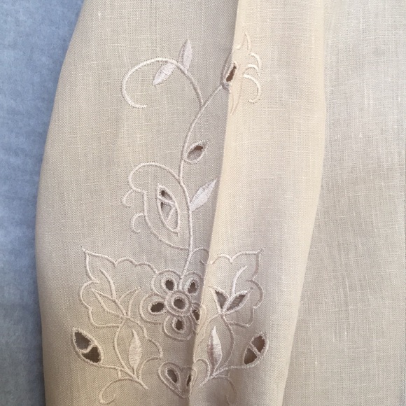 Lucy Parida Linen Embroidered Shacket - Picture 9 of 12